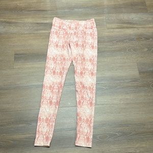 Pale pink workout pants